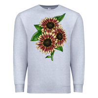 Heather Grey strawberry blonde sunflower Premium Sweatshirt - LillyAllenDesigns