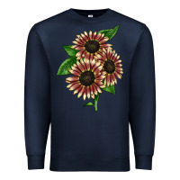Navy strawberry blonde sunflower Premium Sweatshirt - LillyAllenDesigns