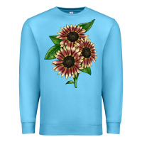 Ocean Blue strawberry blonde sunflower Premium Sweatshirt - LillyAllenDesigns