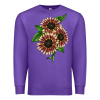 Purple strawberry blonde sunflower Premium Sweatshirt - LillyAllenDesigns