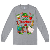 Heather Grey im the teacher elf Long Sleeve Tee - FaDigitalArtStudio
