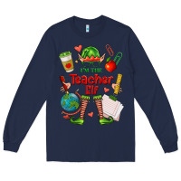 Navy im the teacher elf Long Sleeve Tee - FaDigitalArtStudio