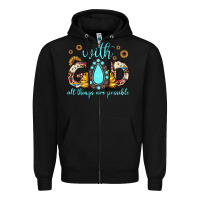 Black with god all things are possible matthew 19 26 Zipper Hoodie - JahusDesignShop