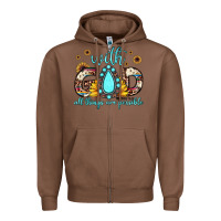 Chestnut with god all things are possible matthew 19 26 Zipper Hoodie - JahusDesignShop