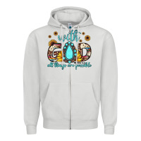 Dove Grey with god all things are possible matthew 19 26 Zipper Hoodie - JahusDesignShop