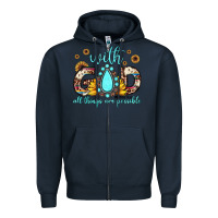 Navy with god all things are possible matthew 19 26 Zipper Hoodie - JahusDesignShop