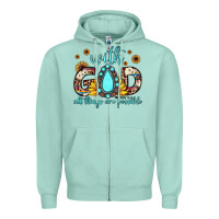 Seafoam with god all things are possible matthew 19 26 Zipper Hoodie - JahusDesignShop