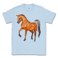 Dusty Blue horse Classic Tee - FaDigitalArtStudio