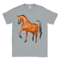 Heather Grey horse Classic Tee - FaDigitalArtStudio