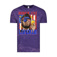 Cloud Purple drinking like lincoln Vintage Tee - texasbilliewilder