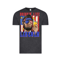 Vintage Black drinking like lincoln Vintage Tee - texasbilliewilder