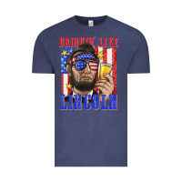 Vintage Denim drinking like lincoln Vintage Tee - texasbilliewilder