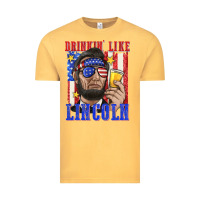 Vintage Mustard drinking like lincoln Vintage Tee - texasbilliewilder