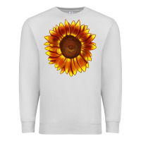 Dove Grey tiger eyes sunflower Premium Sweatshirt - LillyAllenDesigns