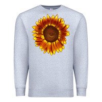 Heather Grey tiger eyes sunflower Premium Sweatshirt - LillyAllenDesigns