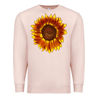 Pale Pink tiger eyes sunflower Premium Sweatshirt - LillyAllenDesigns
