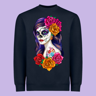 Heavyweight Sweatshirt sugar skull girl
