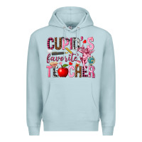 Blue Mist cupids favorite teacher Premium Hoodie - NancyCooperArtShop