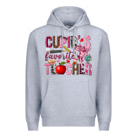 Heather Grey cupids favorite teacher Premium Hoodie - NancyCooperArtShop
