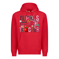 Red cupids favorite teacher Premium Hoodie - NancyCooperArtShop