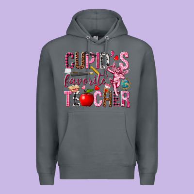Cupids Favorite Teacher Premium Hoodie Designed By Nancycooperartshop