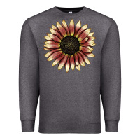 Charcoal Heather strawberry blonde sunflower Premium Sweatshirt - LillyAllenDesigns