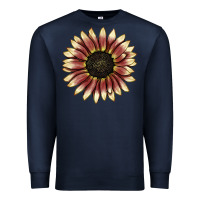 Navy strawberry blonde sunflower Premium Sweatshirt - LillyAllenDesigns