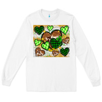 White St. Patrick's Day hearts tumbler Long Sleeve Tee - Neo Western