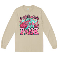 Mushroom in october we wear pink Long Sleeve Tee - AdoDesignShop