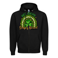 Black not lucky simply blessed rainbow Zipper Hoodie - Artiststas