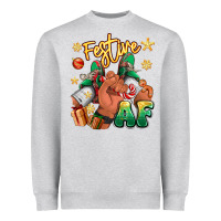 Heather Grey festive af christmas black man sneakers Heavyweight Sweatshirt - RanaPortraitStore