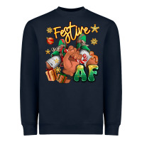 Navy festive af christmas black man sneakers Heavyweight Sweatshirt - RanaPortraitStore