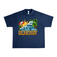 Navy beachin Urban Heavy Tee - texasbilliewilder