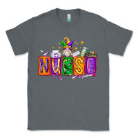 Charcoal Heather nurse mardi gras Classic Tee - RacoonDesign