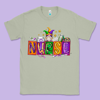Nurse Mardi Gras Classic Tee Designed By Racoondesign