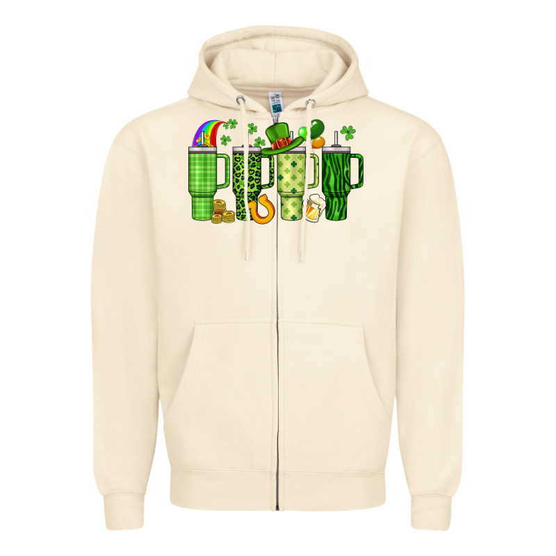 Obsessive Cup Disorder St Patrick S Day Zipper Hoodie by Artiststas | Teevron