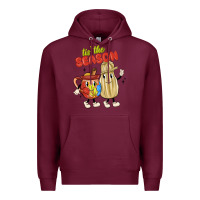 Burgundy tis' the season mexican food Premium Hoodie - MaliasSmallBusiness