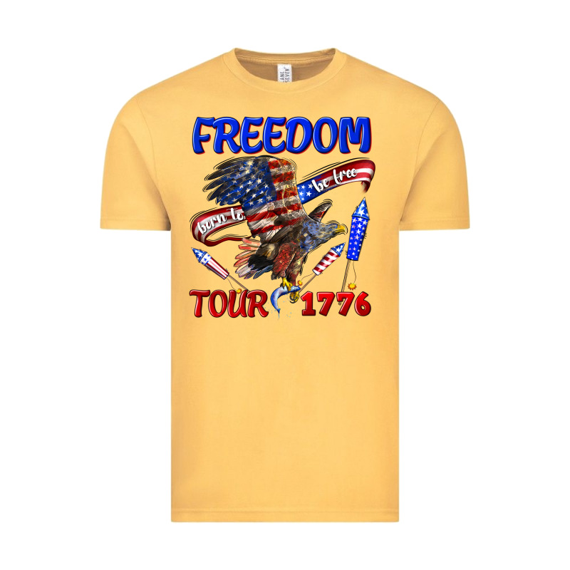 Freedom Born To Be Free Tour 1776 Vintage Tee by texasbilliewilder | Teevron