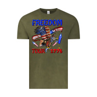 Vintage Olive freedom born to be free tour 1776 Vintage Tee - texasbilliewilder