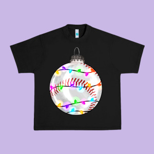Christmas Baseball Urban Heavy Tee Designed By Ranaportraitstore