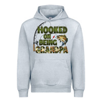 Heather Grey fish lures hooked on being grandpa Urban Hoodie - Artiststas