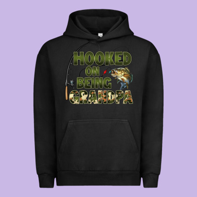 Fish Lures Hooked On Being Grandpa Urban Hoodie Designed By Artiststas