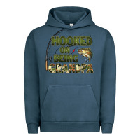 Pigment Midnight Navy fish lures hooked on being grandpa Urban Hoodie - Artiststas