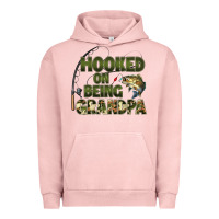 Pigment Salmon fish lures hooked on being grandpa Urban Hoodie - Artiststas