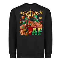 Black festive af christmas black girl children sneakers Heavyweight Sweatshirt - RanaPortraitStore