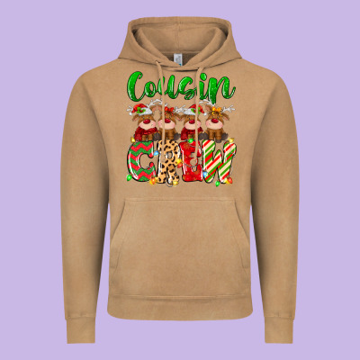 Vintage Hoodie cousin crew christmas deer