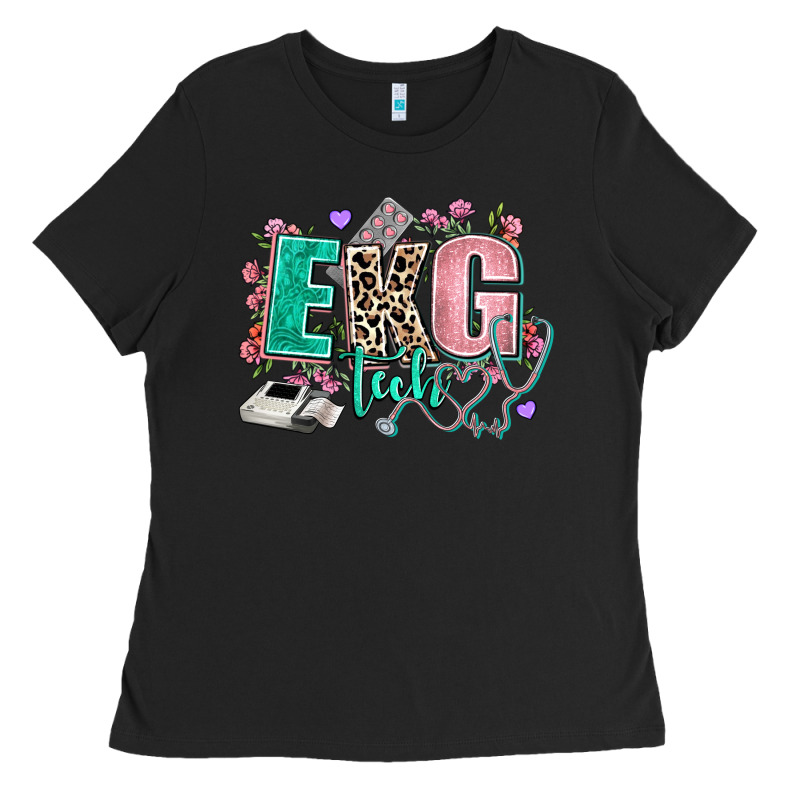Ekg Tech Ladies Tee by AdoDesignShop | Teevron