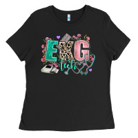 Black ekg tech Ladies Tee - AdoDesignShop