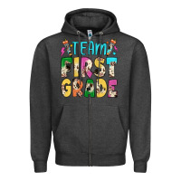 Charcoal Heather team first grade Zipper Hoodie - JahusDesignShop