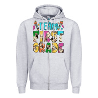 Heather Grey team first grade Zipper Hoodie - JahusDesignShop